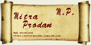 Mitra Prodan vizit kartica